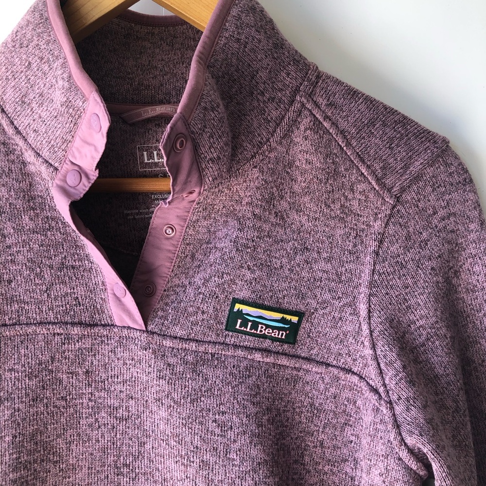 LL Bean. Sweater Snap Pullover. Woman’s Small|Petite